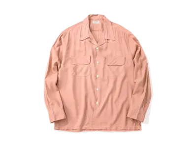 THE REAL McCOY'S OPEN COLLAR RAYON SHIRT "Pink"