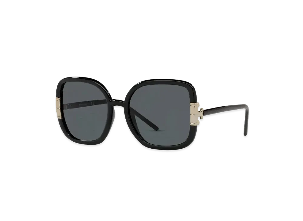 Tory Burch Single T Square Sunglasses "Black"