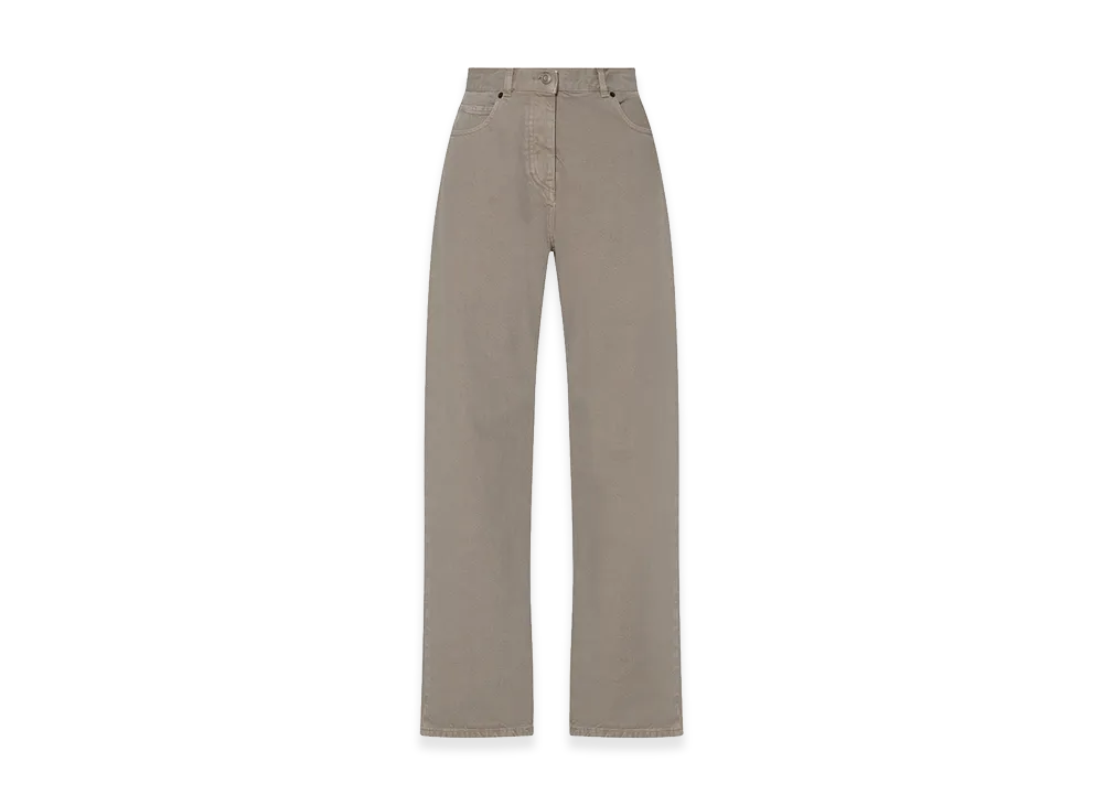 The Row Women's Finbar Cotton Jeans "Smoke Grey"