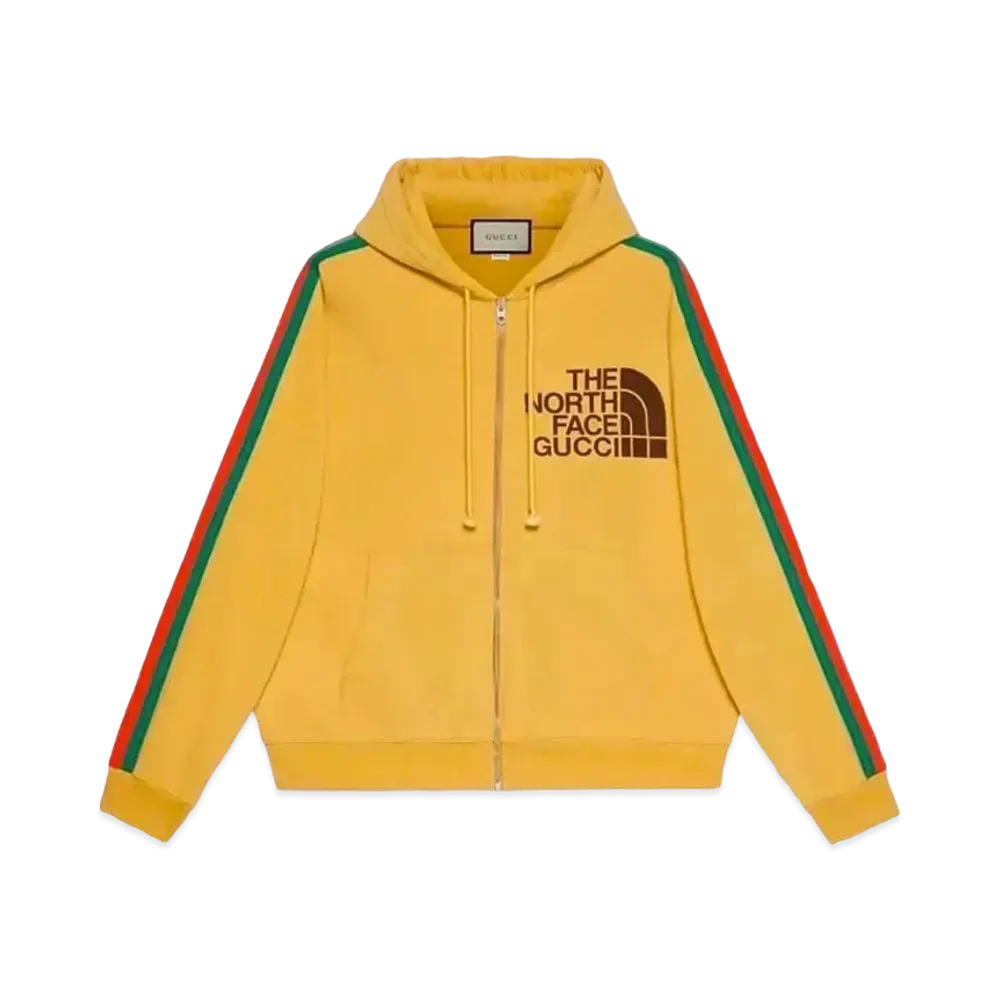 GUCCI x The North Face Web Print Cotton Sweatshirt "Gold"