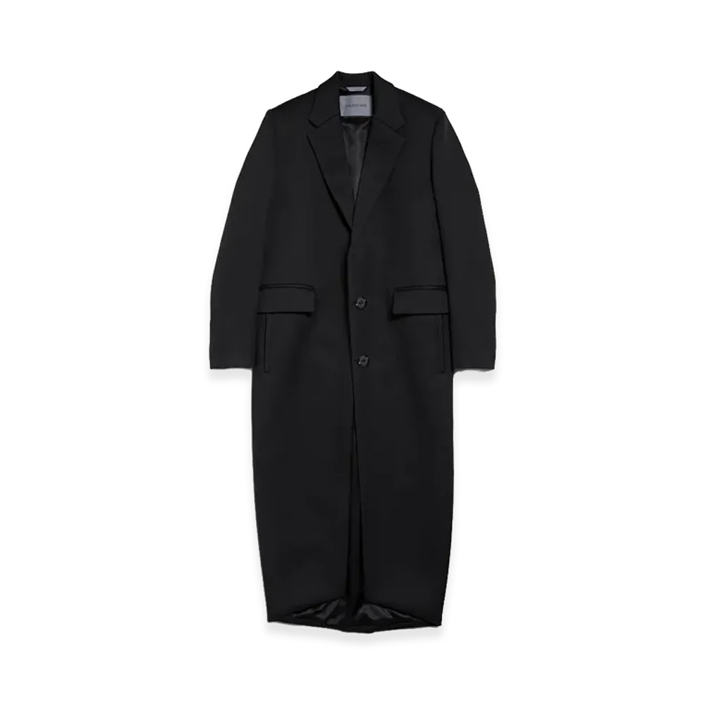 BALENCIAGA Women's Long Sack Coat "Black"
