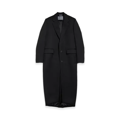 BALENCIAGA Women's Long Sack Coat "Black"