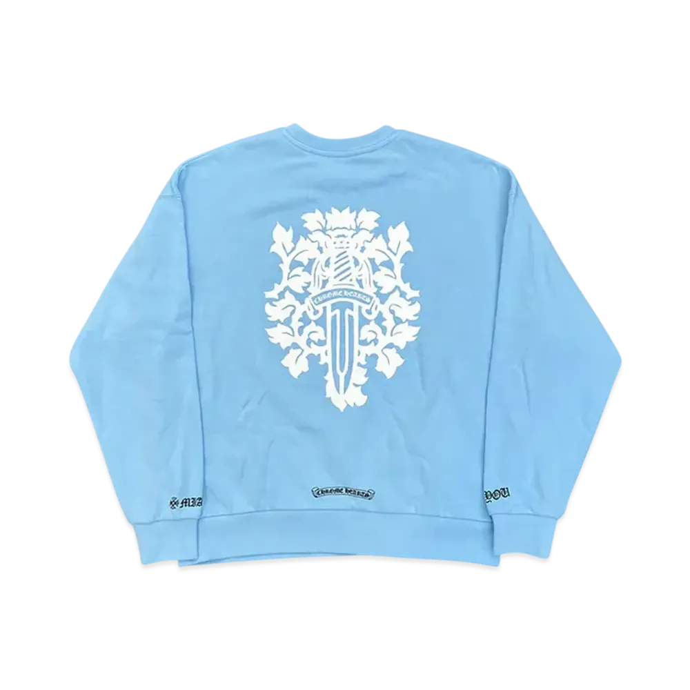 Chrome Hearts Miami Art Basel Exclusive Dagger Crewneck "Baby Blue"