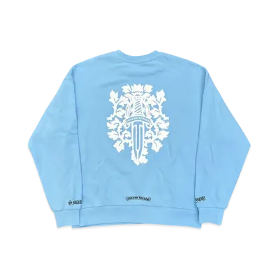 Chrome Hearts Miami Art Basel Exclusive Dagger Crewneck "Baby Blue"