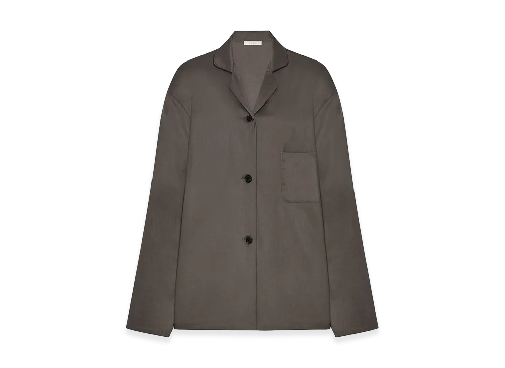 The Row Women's Janine Cashmere Shirt "Cedar Brown"