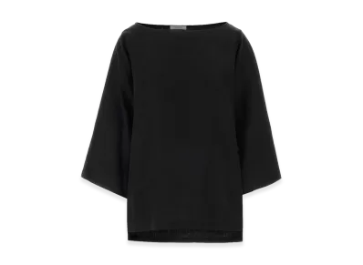 The Row Women's Linen Junia Blouse "Black"