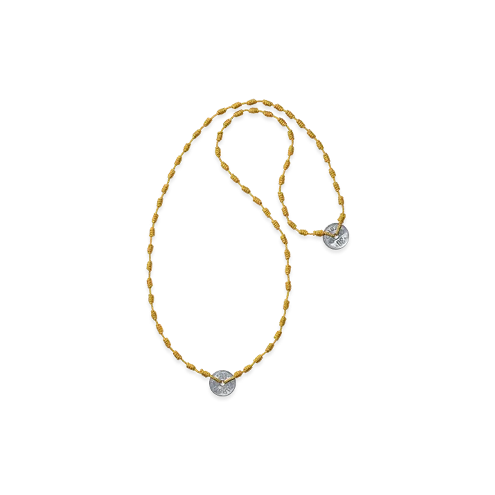 NEIGHBORHOOD Cord Coin Necklace "Mustard"