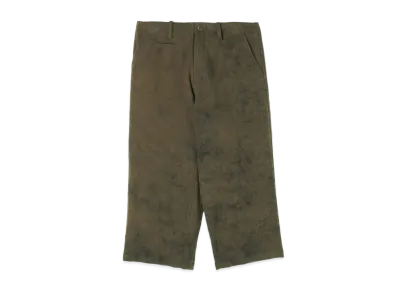 Yohji Yamamoto Y's WOOL NYLON FLANNEL SPECKLE DYE GUSSET CROP PANTS "Khaki"