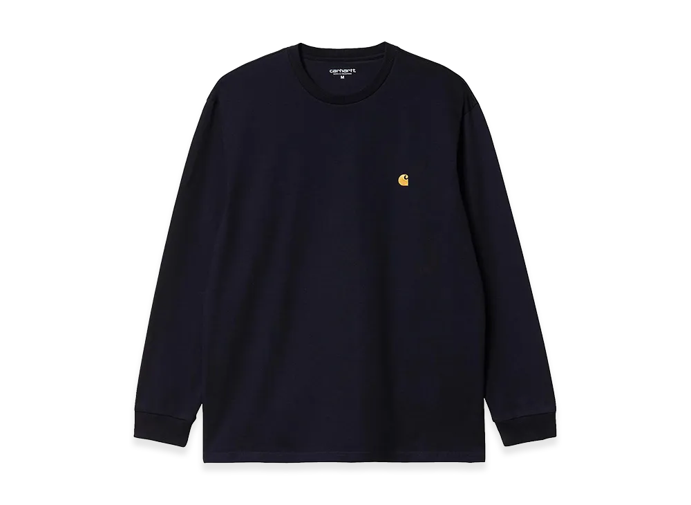 Carhartt WIP L/S Chase T-Shirt "Dark Navy/Gold"