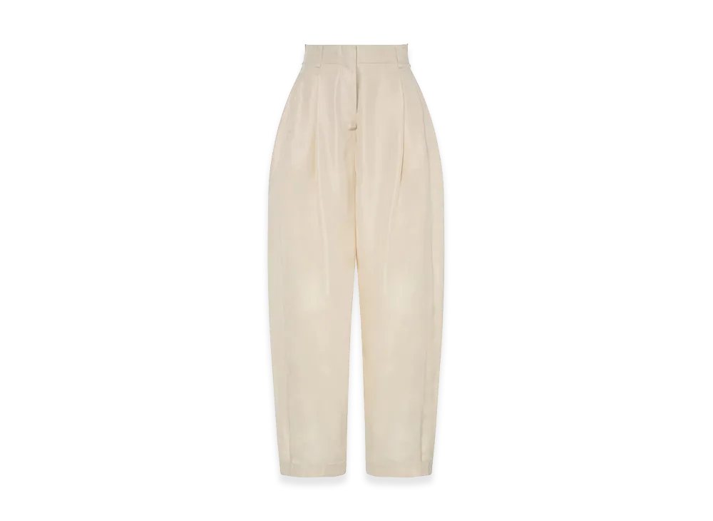 The Row Women's Kolina Silk Pants "Vanilla"