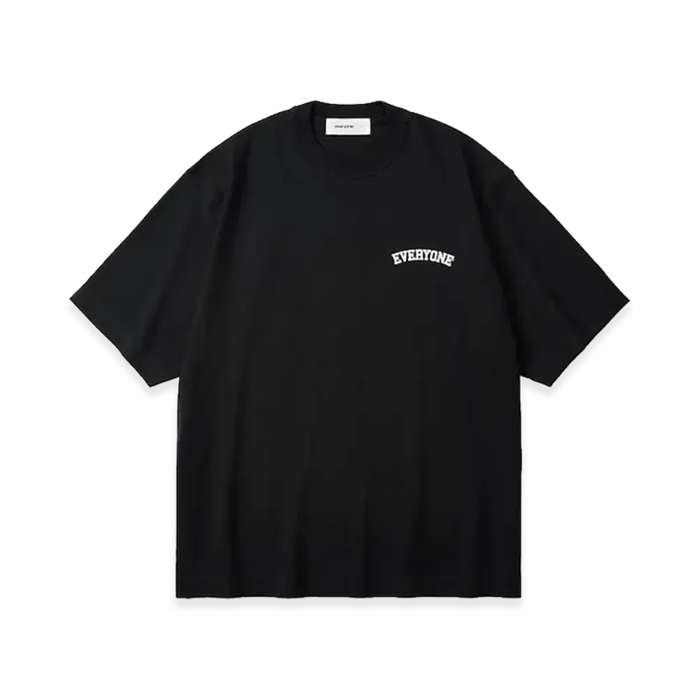 everyone Collegiate Logo Tee Shirt "Black/White"