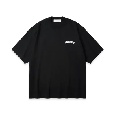 everyone Collegiate Logo Tee Shirt "Black/White"