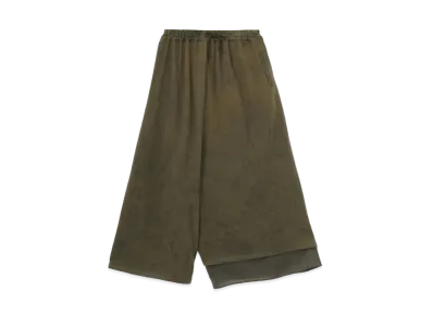 Yohji Yamamoto Y's WOOL NYLON FLANNEL SPECKLE DYE LEFT DOUBLE STRING PANTS "Khaki"