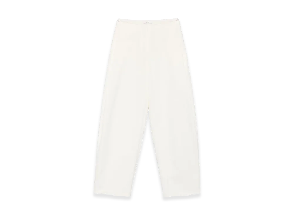 The Row Women's Cotton Blend Wide-Leg Galileo Pant "White/Ivory"