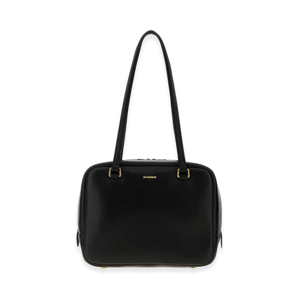 Jil Sander Women's Nappa Leather Medium Vision Handbag "Black"