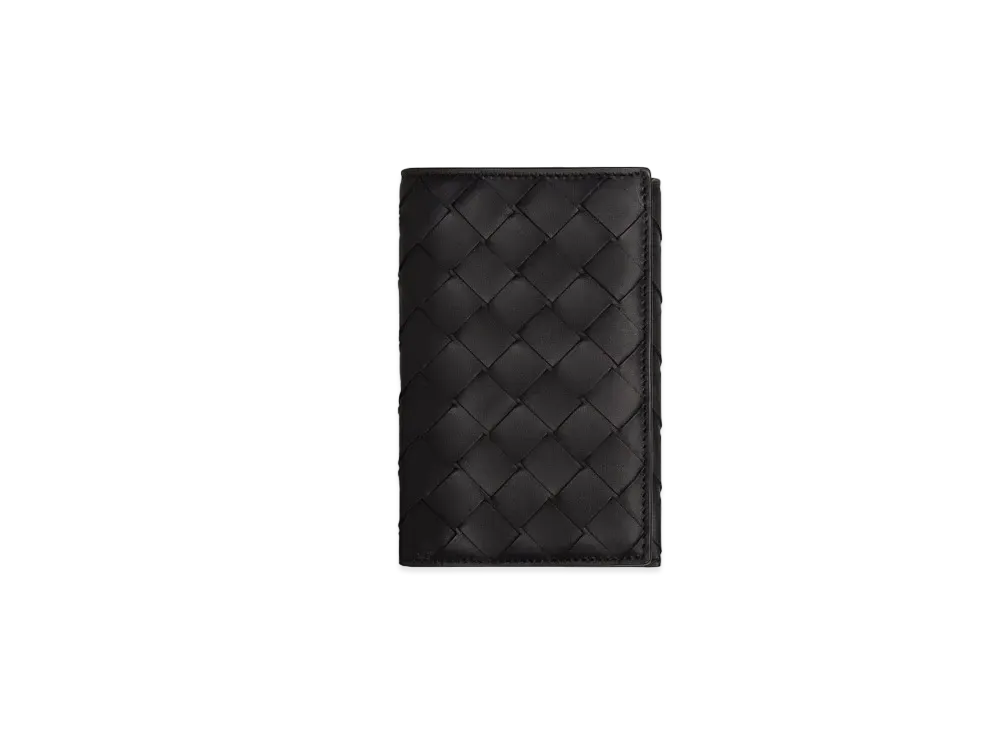 Bottega Veneta Passport Case "Black Grass"