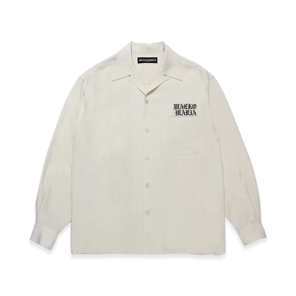 WACKO MARIA 50's Open Collar Shirt "Ivory"