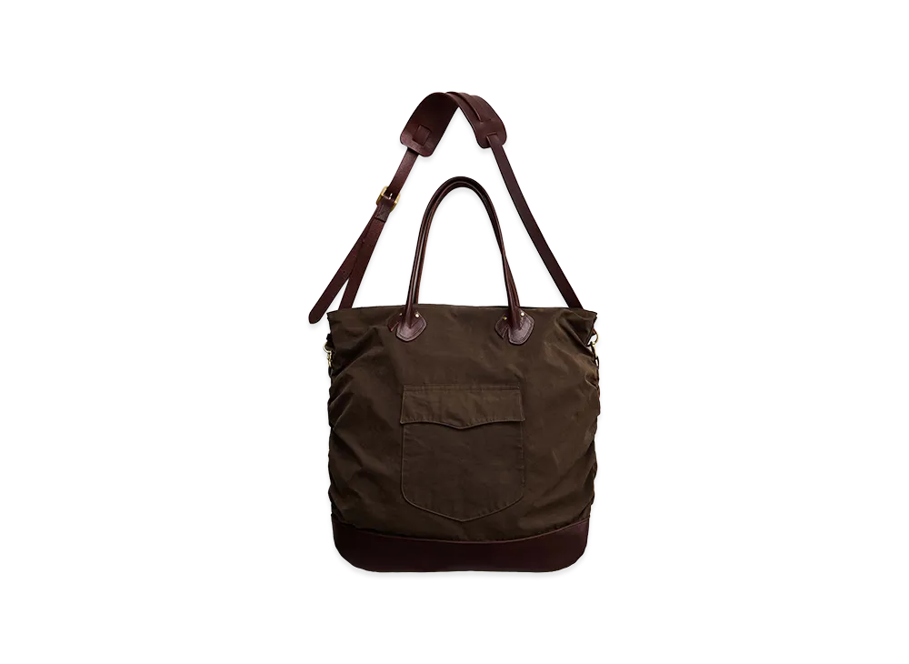 NICENESS L.Aphex Heinzman Shirring Bag "Olive/Brown"