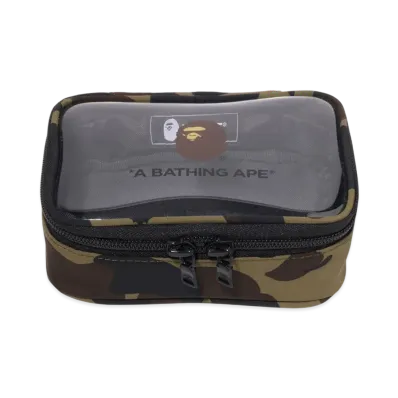 A BATHING APE 1St Camo Clear Pouch "Green"