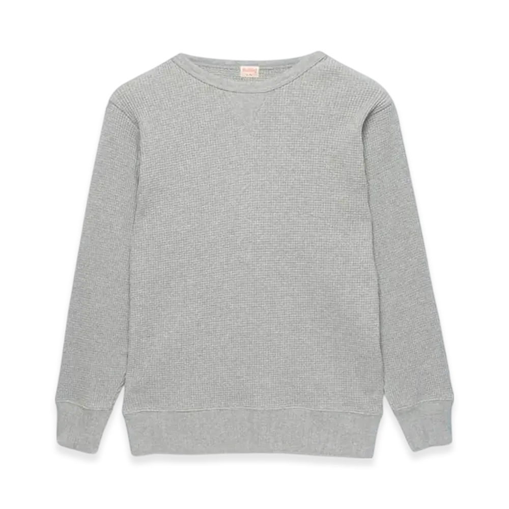 Healthknit Super Heavy Waffle Sweatshirt Long Sleeve T-Shirt "Heather Gray"