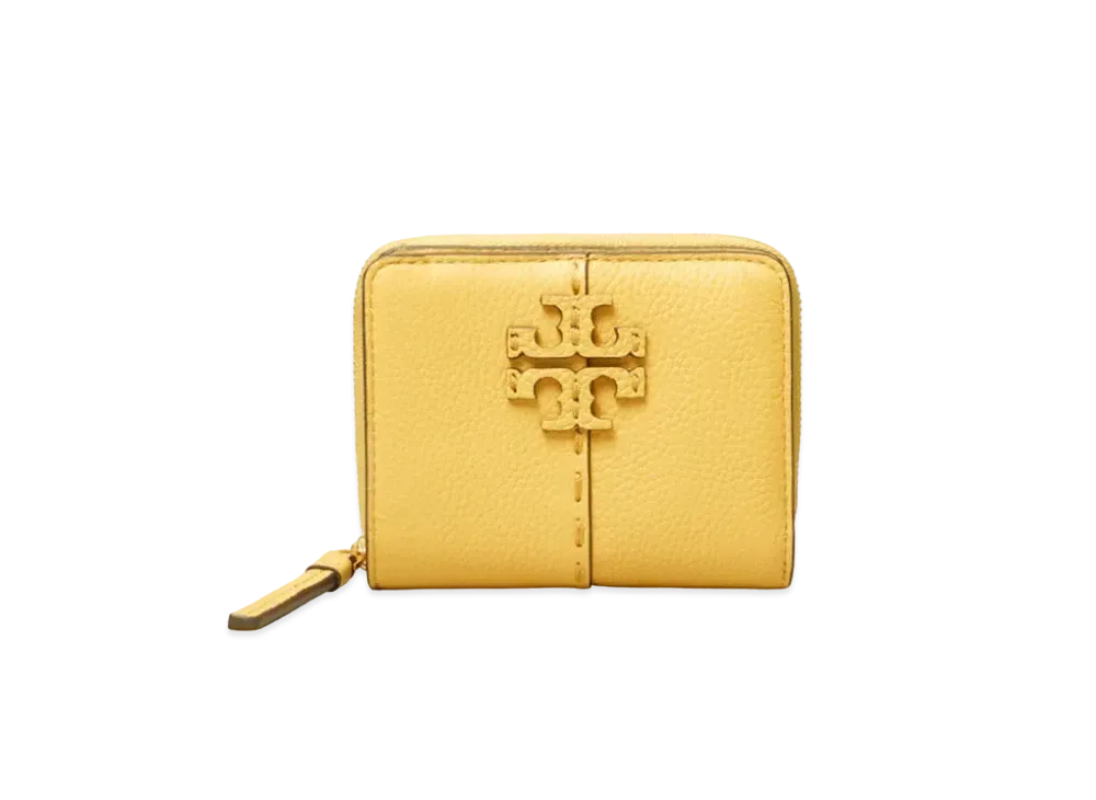 TORY BURCH Mac Glow Baifold Wallet "Beeswax"