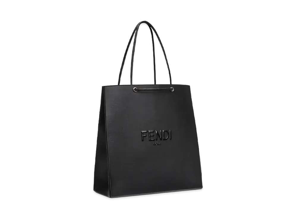 FENDI Shopping Bag Medium Leather Bag "Black"