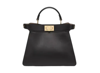 FENDI Peekaboo Iseeu Small Leather Bag "Black"