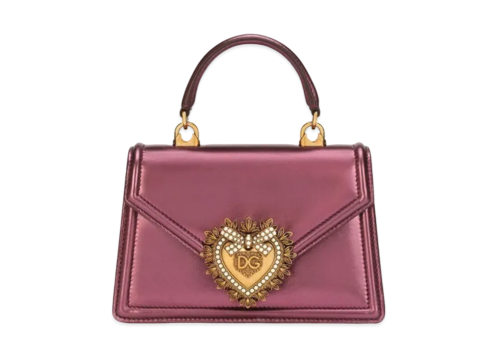 Dolce&Gabbana Devotion Bag Small Moldore Papa Leather "Violet"