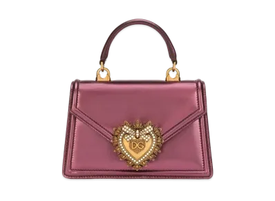 Dolce&Gabbana Devotion Bag Small Moldore Papa Leather "Violet"