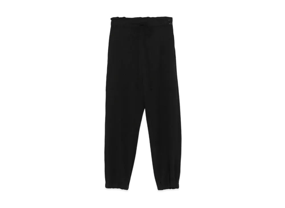 Yohji Yamamoto Y's FLEECE WAIST HEM BAND PANTS "Black"