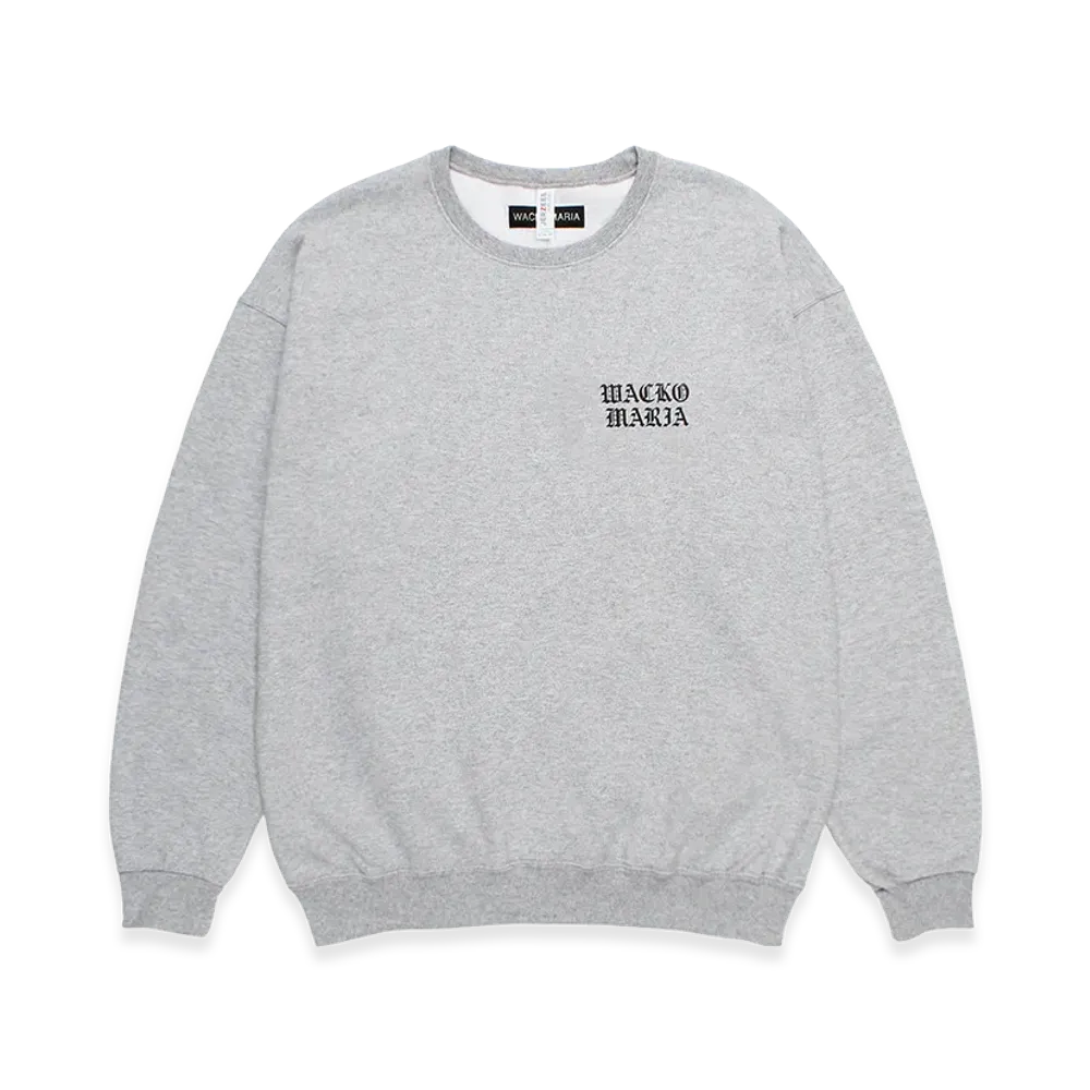 WACKO MARIA Crew Neck Sweat Shirt ( TYPE-1 ) "Gray/Black"