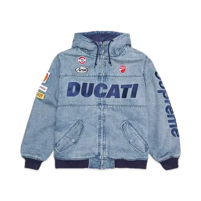 Supreme x Ducati Hooded Racing Jacket "Denim"