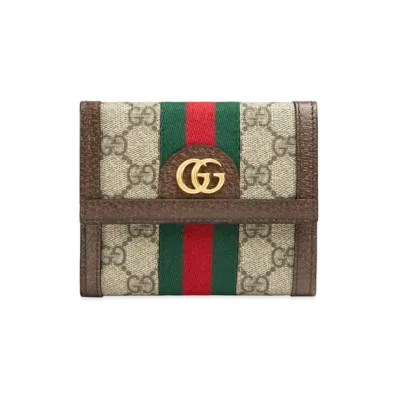 GUCCI Ophidia GG French Flap Wallet