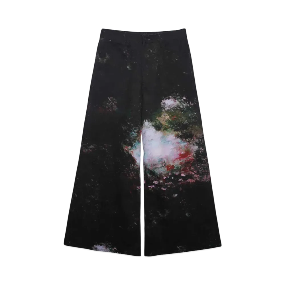 LAD MUSICIAN 12oz DENIM WONDER LAND FLARE PT "BLACK RED"