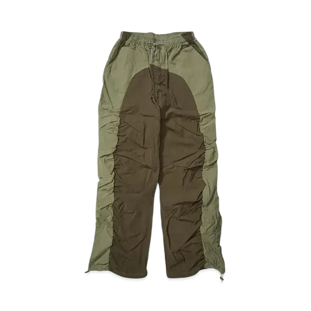 HTH nylon shirring pants "KHAKI"