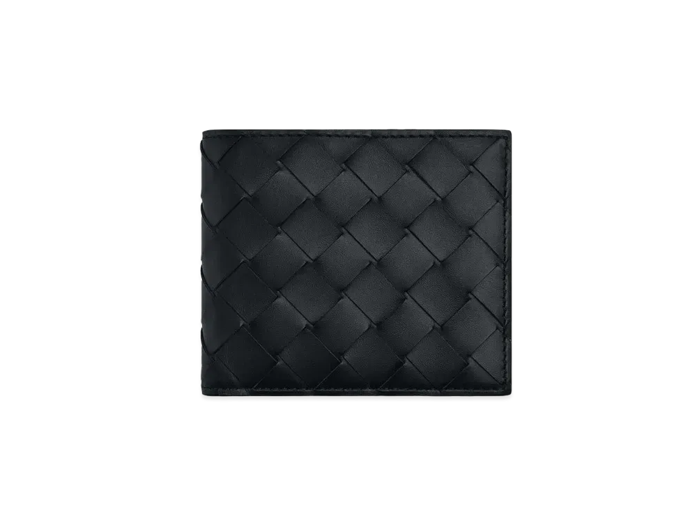 Bottega Veneta Bifold Wallet With Coin Purse "Black Cobalt"