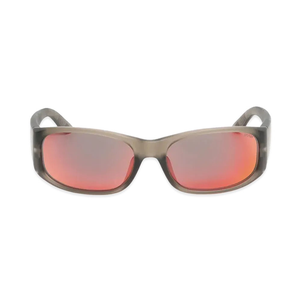 Stussy Mikey Sunglasses "Frost Smoke/Polarized Red Lens"