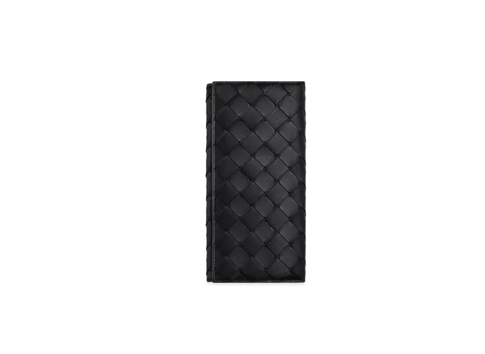 Bottega Veneta Long Wallet "Black Cobalt"