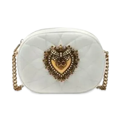 Dolce&Gabbana Devotion Camera Bag Matrasse Nappa Leather "White"