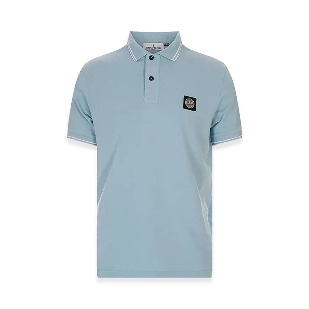 Stone Island Polo Shirt in Pique Cotton "Blue"
