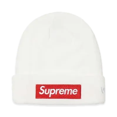 Supreme New Era Box Logo Beanie "White" (21FW)