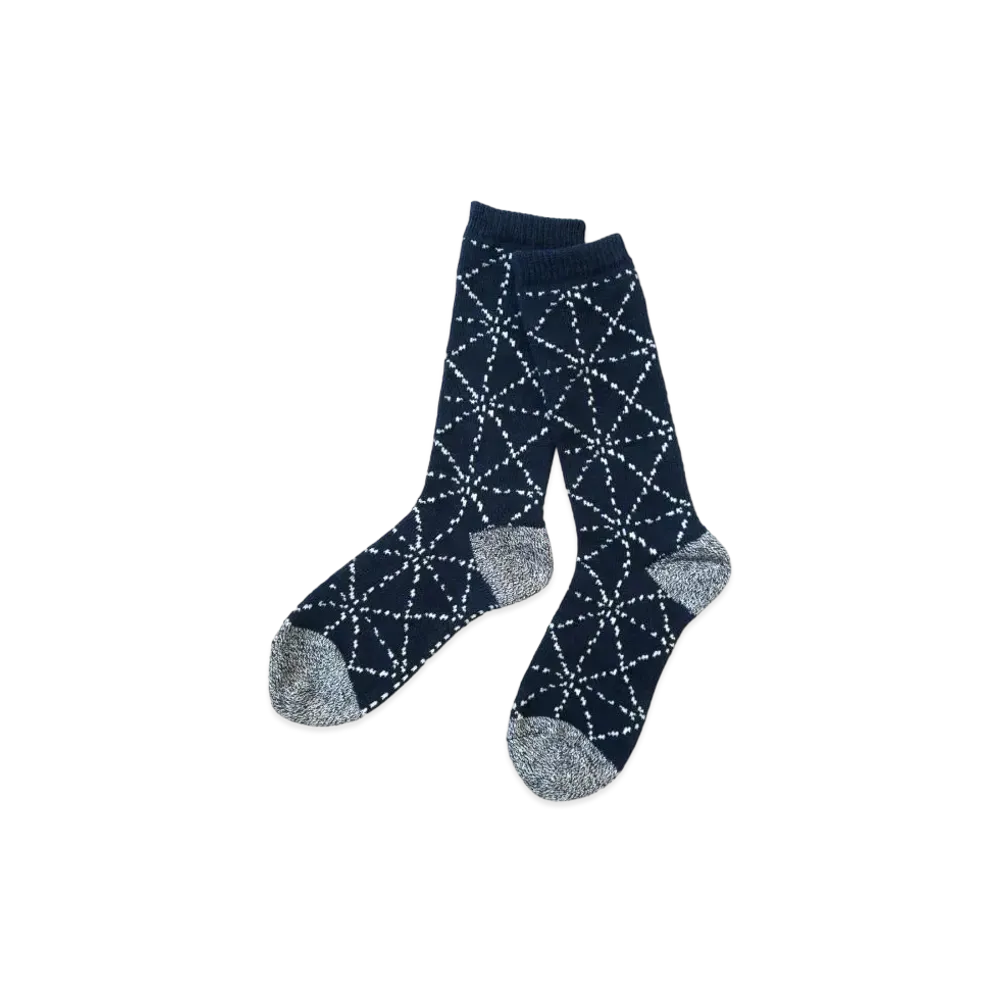 KAPITAL 84 Sashiko Socks "Navy"