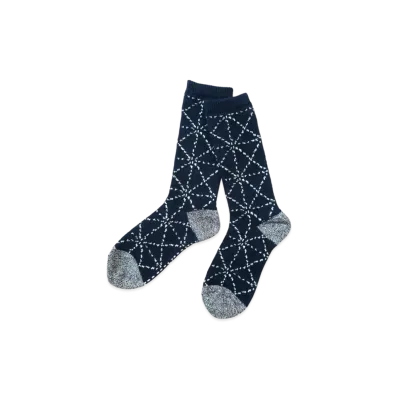 KAPITAL 84 Sashiko Socks "Navy"