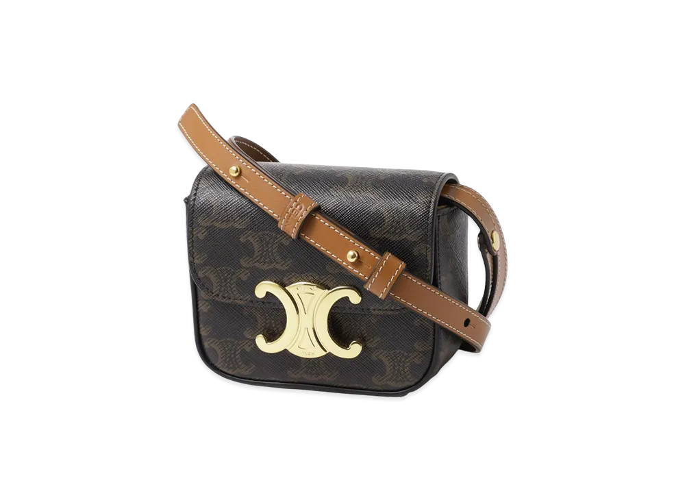 CELINE Mini Claude In Triomphe Canvas "Tan"
