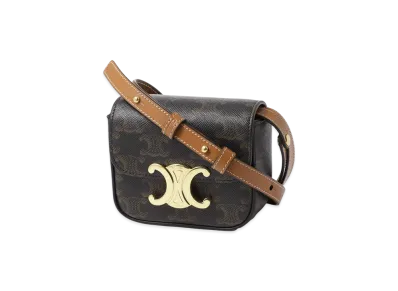 CELINE Mini Claude In Triomphe Canvas "Tan"