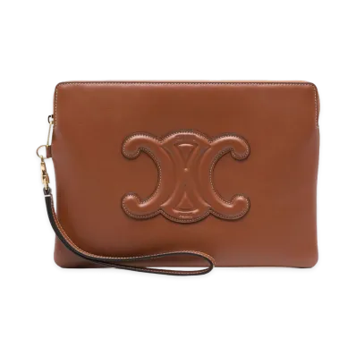 CELINE Capsule Wallets Leather "Brown"