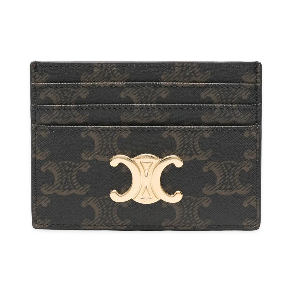CELINE Capsule Wallets Leather "Brown"