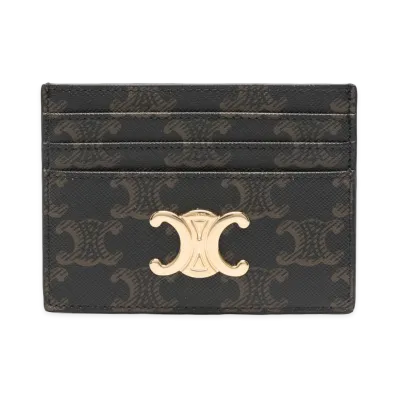 CELINE Capsule Wallets Leather "Brown"