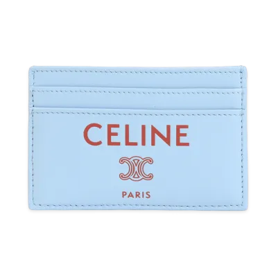 CELINE Sky Medium Card Holder "Sky Blue"