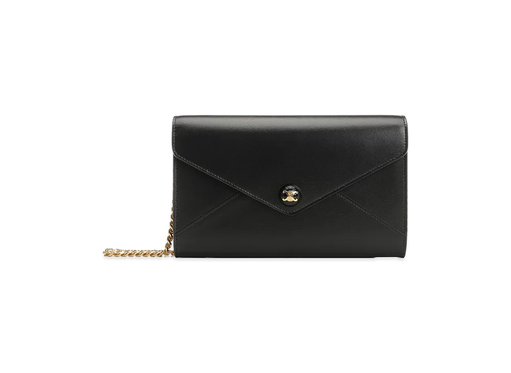 CELINE Women's Envelope Wallet On Chain "Black"
